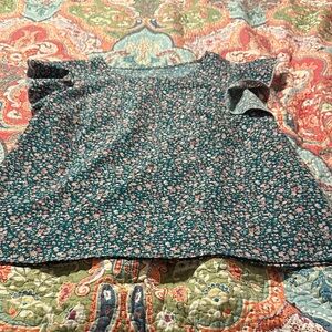 Floral Teal Women's Blouse